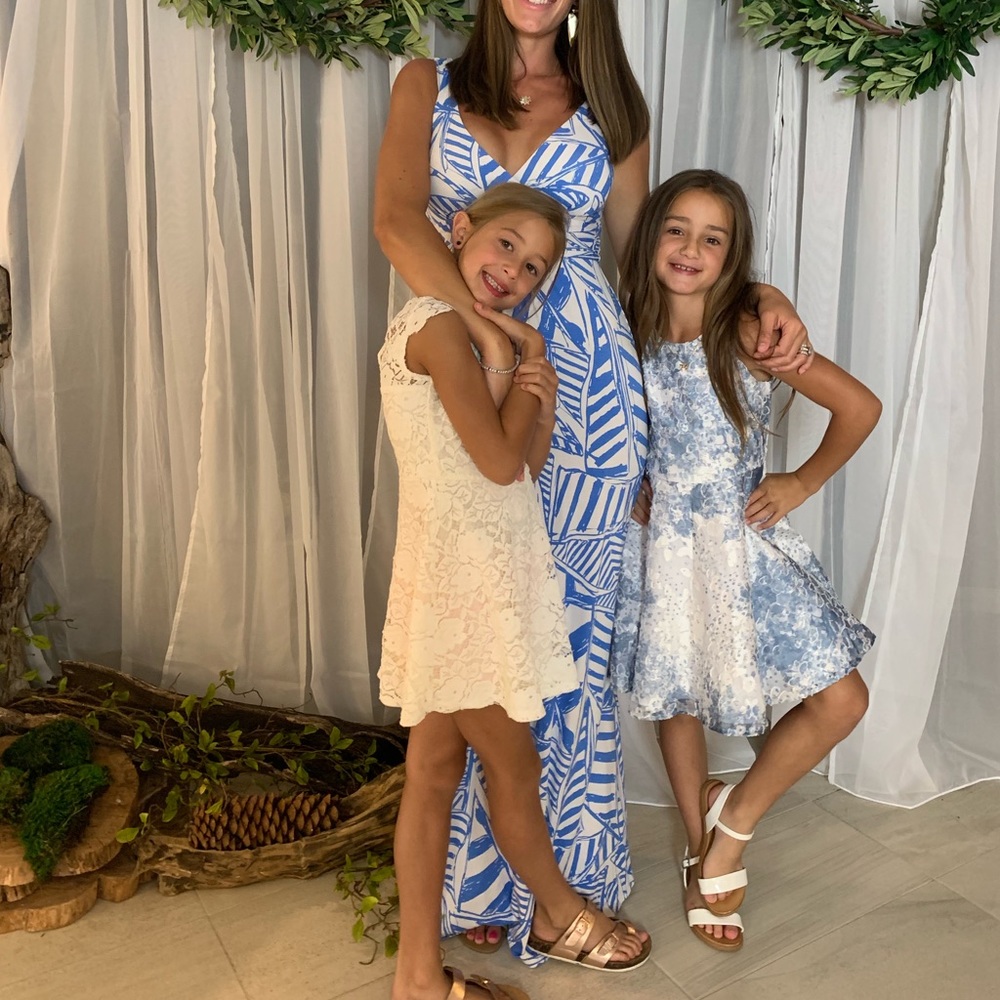 Lilly Pulitzer blue and white maxi